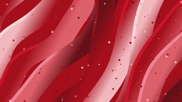 Abstract Red Waves with Glitter Particles Seamless Pattern for Textile Design