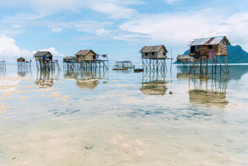 Blue sea white beach turquoise ocean wave coastal in tropical paradise landscape. Beautiful scene seascape marine coastline destinations. Tropical beautiful blue ocean lagoon lake travel summer time.
