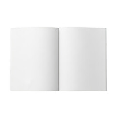 Fototapeta premium A blank book with white pages ready for writing or drawing isolated on transparent background