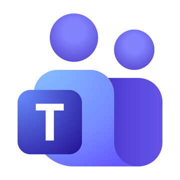 New Microsoft teams 3d logo 2026. MS team icon transparent png. Scalable vector Svg	