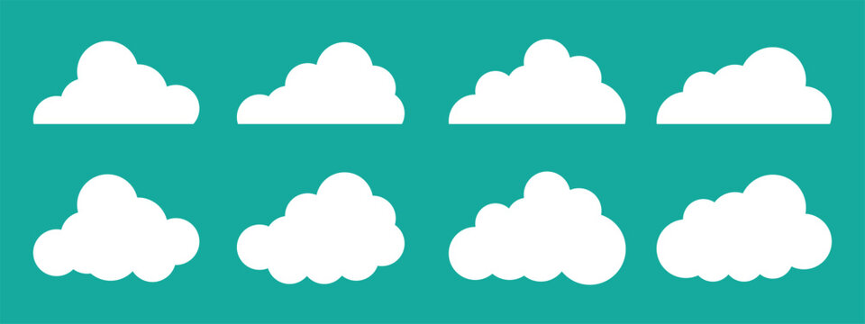 Cloud computing icon. Line, glyph and filled outline colorful version, abstract cloud outline and filled vector sign. Cloud icon. Cloud icon set - vector. cloud symbol in line and glyph style. 