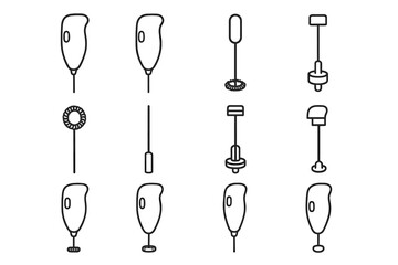 Internal handheld power frother electric grip kitchen icon vector icons whisk modern