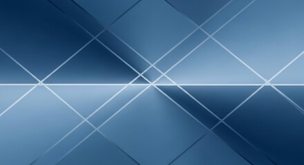 Blue Geometric Pattern with White Lines.