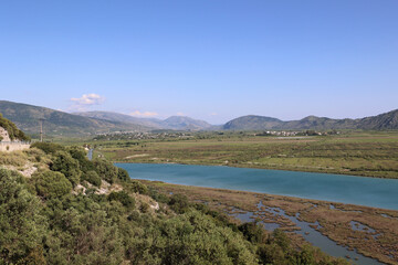 Obraz premium The Vivar Canal is a waterway in the far south of Albania