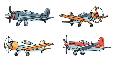 Propeller Plane Line creative abstract design illustration © Ramjan