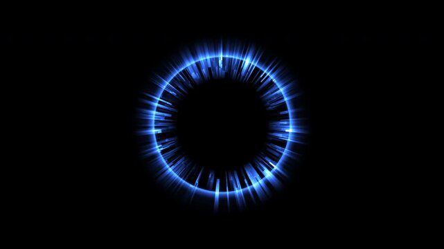 Circle portal light animation, glowing portal isolated look, perfect for sci-fi transitions, VFX overlays, and high-tech motion graphics projects
