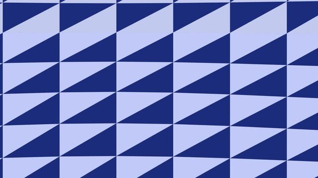 Seamless geometric checkerboard pattern composed of dark navy blue and pale periwinkle triangles creating a diagonal contemporary abstract textile background.