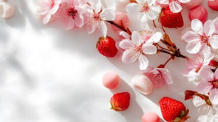 桜色の春スイーツ背景