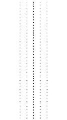 Vertical rows of tiny black rectangles on a white background create simple, minimal pattern