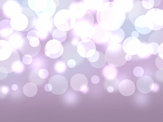 光の玉がキラキラと輝く抽象的な紫色の背景