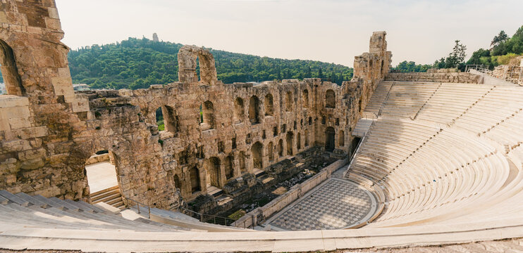Odeon of Herodes Atticus, Athens; Ancient Theatre & Cityscape View