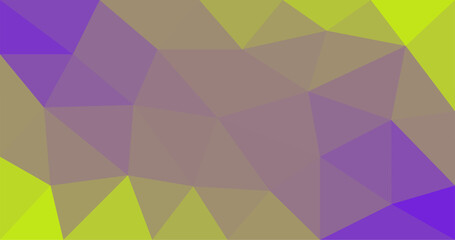 Obraz premium Low Polygon Geometric background in Origami style with gradient fill Yellow Purple Color