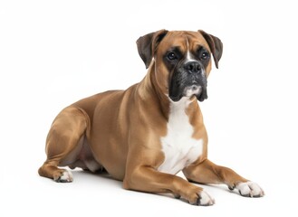 Obraz premium A playful French Bulldog puppy sitting upright with large ears on a plain background from a front viewpoint