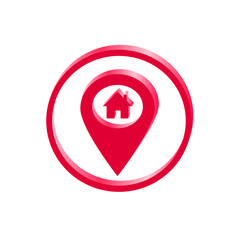 map pointer with red pin