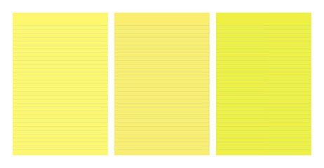 Set of yellow legal pad pages with lined designs © dniprodd