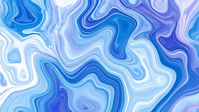Swirling patterns of blues and whites blend fluidly, resembling marble or watercolor