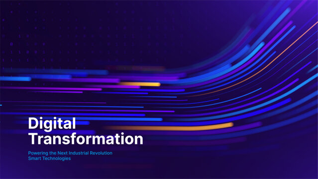 Advanced Tech Startup Fast Data Flow with Optical Fiber Abstract Technology Background. Cutting-Edge AI High Speed Thinking Data Lines Concept. Vector Illustration.