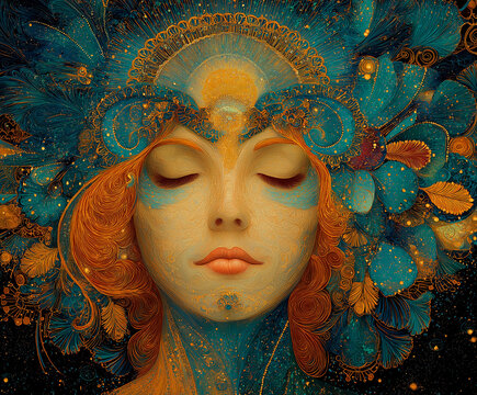 Ornate Woman Portrait 