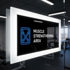 Illuminated Signage in a Gym: Muscle Strengthening Zone Guidance and Direction