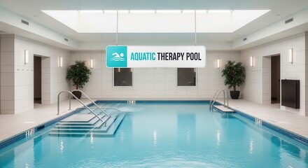 Indoor Aquatic Therapy Pool Interior: A Place For Relaxation And Healing