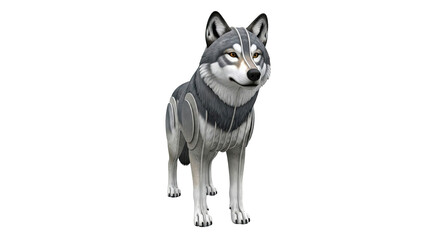 Stylized Wolf with Segmented Body