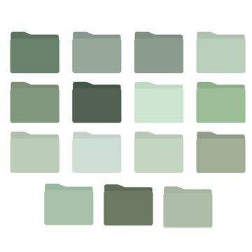 folder, desktop folder, JADE, GREEN, icons, neutral colors icons, business, school and personal, paper, vector, template, pastel colors
