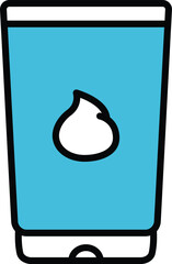 Blue cosmetic tube for skin care