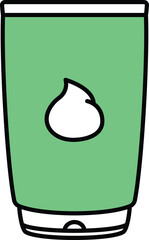 Green organic natural cosmetic tube container