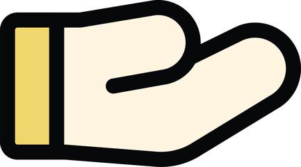 Human hand holding something invisible