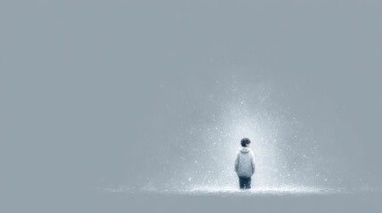 Obraz premium Concept of emotional distance and inner coldness reflecting isolation and detachment.