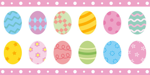 イースターエッグのイラストセット