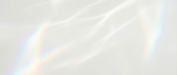 Fototapeta premium Captivating rainbow reflections in soft white background nature photography ethereal environment abstract viewpoint colorful concept for calm and serenity