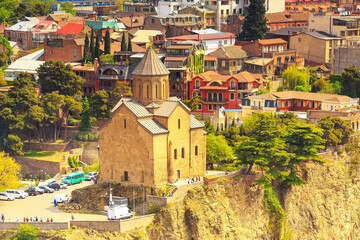 Tbilisi, Georgia and Metekhi church © Nataliya