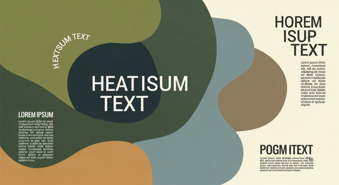 Abstract Shapes with Placeholder Text Design.