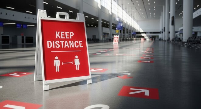 Maintaining Social Distancing in Public Spaces During Pandemic Airport Safety Guidelines