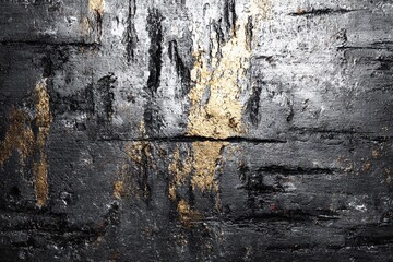 Bold Black Grunge Texture With Striking Gold Highlights Creating a Dramatic Effect Generative AI
