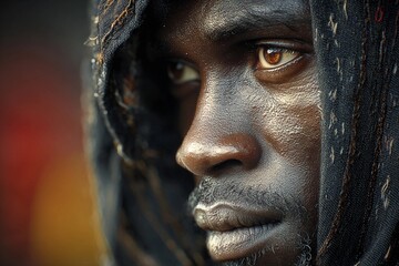 Expressive Gaze Revealing Strength and Resilience in the Heart of the Moment Generative AI