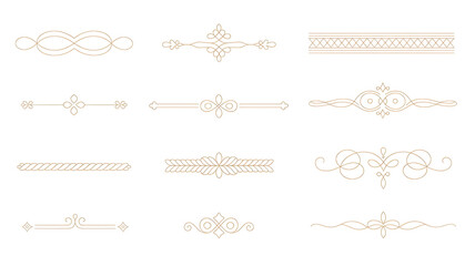 Obraz premium Gold ornamental decoration pattern luxury isolated on a transparent background