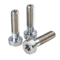 set of metal steel bolt ,isolated on transparent png