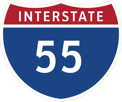  I-55, Interstate 55 Highway System Design Sign
