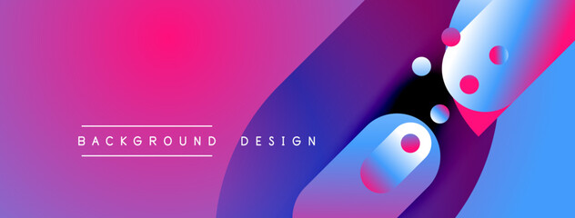 Abstract gradient background. Vibrant pink, purple, blue hues blend smoothly. Circular shapes add depth, modern feel. Minimalist text present.