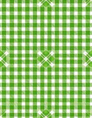 Green and white checkered pattern, abstract with overlapping elements