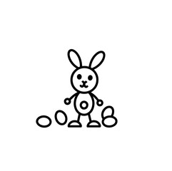 Obraz premium Vector cartoon of cute doodle bunny