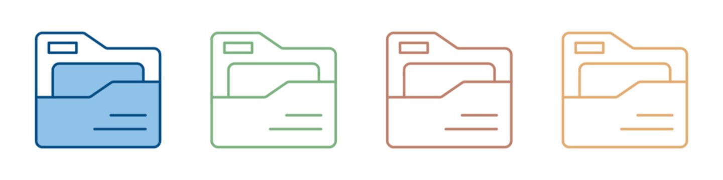 Folder Icon Set Multiple Style Collection 