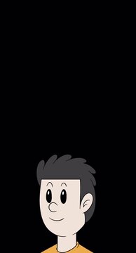 Cartoon Men Head Exploding Loop Animation