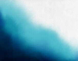Soft blue Turquoise Watercolor Gradient background