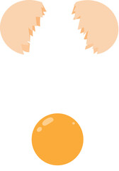 Cracking an fresh egg ingredient for cooking illustration