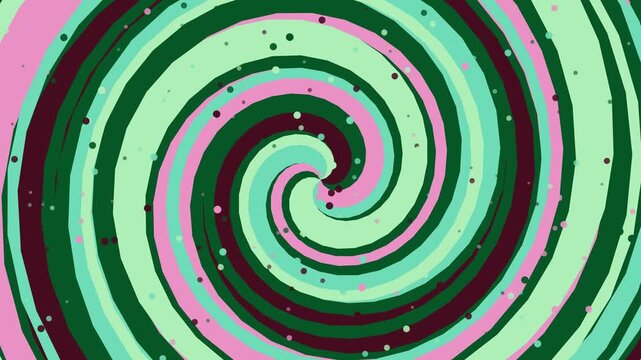 Abstract Swirling Spiral Candy Cane Background Loop Animation