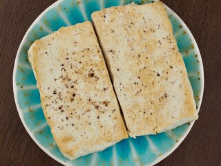 아시아 음식 담백한 두부구이 
