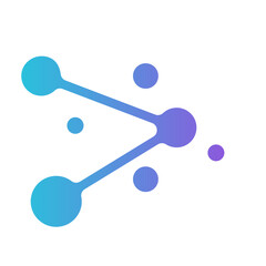 Molecule Network Gradient Icon